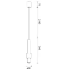 MANTRA CLIFTON TEK suspended LED lamp 7W 3000K white