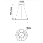 MANTRA NISEKO II Decorative indoor pendant lamp LED, dimmable