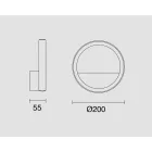 MANTRA KITESURF decorative indoor wall lamp LED 8W 3000K medium