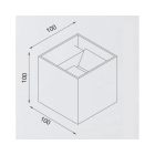 MANTRA DAVOS outdoor wall lamp outdoor LED* 2*6W 2700K DIM CORTEN