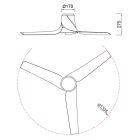 MANTRA USHUAIA ceiling fan light 35 W LED 30 W