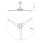 MANTRA BRISA MINI ceiling fan light 40 W LED 20 W