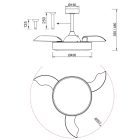 MANTRA ALASKA LED 45W ceiling lamp with fan 25W