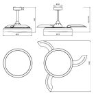 MANTRA SIBERIA LED 50W ceiling fan light 30W