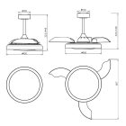 MANTRA SIBERIA LED 40 W ceiling lamp with fan 28 W