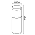 MANTRA CHICAGO outdoor wall lamp, outdoor, dark grey, round, 35 cm, IP65, E27