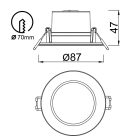 MANTRA YUCATAN TEK SPOT RECESSED WHITE LED IP65 - 6.5W - CCT