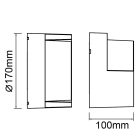 MANTRA CREEK Outdoor wall lamp Outdoor Corten LED IP65 15W CCT