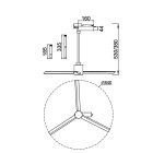 MANTRA MONKEY FAN TEK fan for three-phase rail, black, 12 W