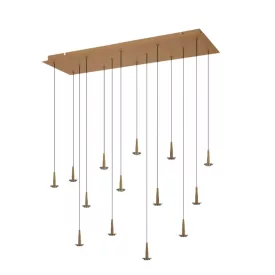   MANTRA ANDROMEDA Decorative indoor pendant lamp, square, 14xLED, 5W, 3000K, white glass