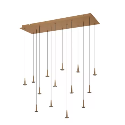 MANTRA ANDROMEDA Decorative indoor pendant lamp, square, 14xLED, 5W, 3000K, white glass