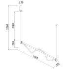 MANTRA FUGAZ Decorative indoor suspended LED 38W 3000K