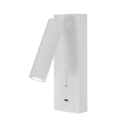 MANTRA TARIFA III TEK Wall Reading Light 3W 3000K White TYPE-C Charger