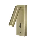 MANTRA TARIFA III TEK wall reading lamp 3W 3000K antique brass TYPE-C charger