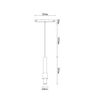 MANTRA MAGNETO TEK PENDANT 7W BLACK/GOLD 2700K TRIAC