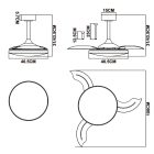 MANTRA SLIM FAN MINI LED 45W ceiling fan light 25W