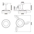 MANTRA NISEKO FAN S LED 45 W ceiling fan light 25 W