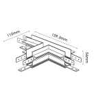 MANTRA MAGNETO TEK Recessed T-connection 90º, black