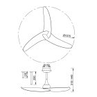 MANTRA IPANEMA ceiling fan light, 3 blades, 32 W