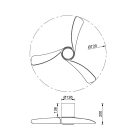 MANTRA NEMO XS ceiling fan light 26 W LED 18 W