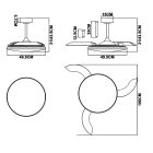 MANTRA SLIM FAN LED 50W ceiling fan with light 30W