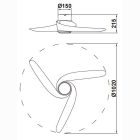 MANTRA GROENLAND S ceiling fan light 30 W LED 24 W