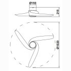 MANTRA GROENLAND S ceiling fan light 30 W LED 24 W