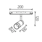 MANTRA MAGNETO TEK SPOT LIGHT 7W GOLD 3000K