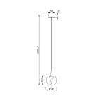 MANTRA ANDROMEDA Decorative indoor pendant lamp 1L - GOLD BASE - TRANSPARENT GLASS 8941