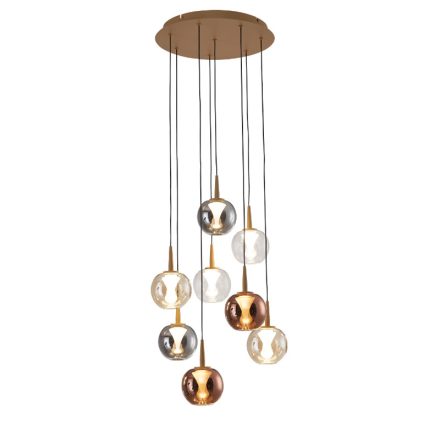 MANTRA ANDROMEDA Decorative Indoor PENDANT 8L- GOLD ROUND BASE - 8941+8938+8939+8940