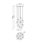 MANTRA ANDROMEDA Decorative indoor pendant lamp 8L - GOLD CIRCLE BASE - 8941+8938+8939+8940