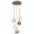 MANTRA ANDROMEDA Decorative Indoor PENDANT 5L- GOLD ROUND BASE - 8941(X2)+8938+8939+8940