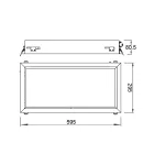 MANTRA BLUE SKY TEK Recessed LED panel light 60 x 30