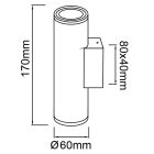 MANTRA PERE outdoor wall lamp  IP65 2L*GU10 dark grey