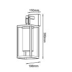 MANTRA ALPS outdoor wall lamp 1L E27 IP65 BLACK