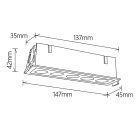 MANTRA BLAU TEK SPOT RECESSED 5L 12W 3000K WHITE