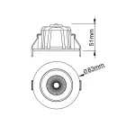 MANTRA TAMPA TEK SPOT RECESSED IP65 8W CCT  BLANCO