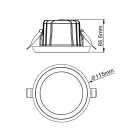 Mantra spotlámpa TAMPA TEK SPOT RECESSED IP65 10W CCT BLANCO
