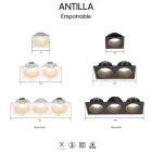 MANTRA ANTILLA TEK SPOT RECESSED Mini GU10 3L WHITE