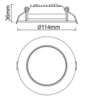 MANTRA NASAO TEK SPOT RECESSED LED CCT 12W WHITE