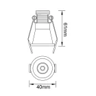 MANTRA CANE TEK SPOT RECESSED LED 3W 4000K WHITE
