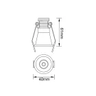 MANTRA CANE TEK SPOT RECESSED LED 3W 4000K BLACK