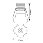 MANTRA CANE TEK SPOT RECESSED LED 7W 4000K BLACK