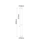 MANTRA GANT outdoor column 205 cm IP65 43 W 3000 K BLACK