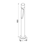 MANTRA ARAN outdoor BOLLARD 60CM IP65 6W 3000K DARK GREY