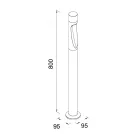 MANTRA ARAN outdoor BOLLARD 80 cm IP65 6 W 3000 K DARK GREY