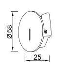 MANTRA SOTAVENTO TEK WALL LIGHT LED 3W 3000K IP42 R WHITE