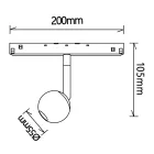 MANTRA MAGNETO TEK BALL SPOT 7W WHITE 3000K