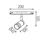 MANTRA MAGNETO TEK SPOT LIGHT 7W WHITE 3000K