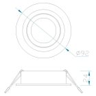 MANTRA BASICO GU10 TEK recessed spotlight